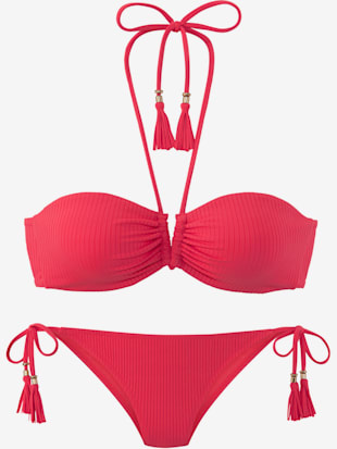 Bikini bandeau structure côtelée tendance (Image 3)