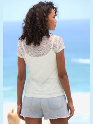 T-shirt en dentelle encolure ronde (Image 2)
