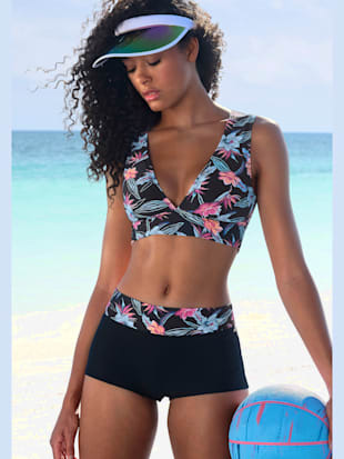 Bikini mini-short imprimé, effet de couleur différent pour chaque pièce (Image 1)