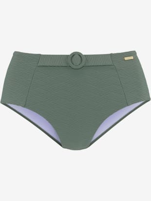 Bas de maillot de bain taille haute matière structurée aux couleurs tendances