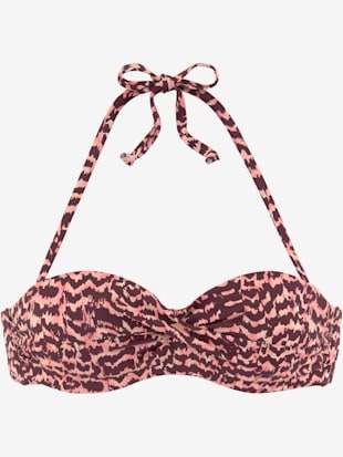 Haut de bikini bandeau à armatures imprimé tendance