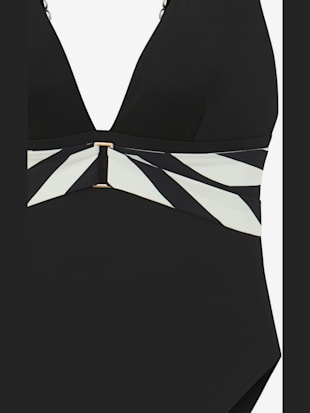 Maillot de bain style uni moderne avec détails contrastés (Image 4)