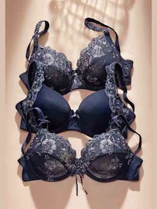 Soutien-gorge à armatures (sans garnissage) avec dentelle brodée de qualité