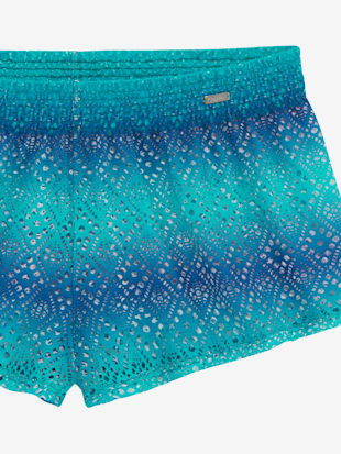 Short de bain broderie ajourée tendance avec dégradé de couleurs (Image 3)