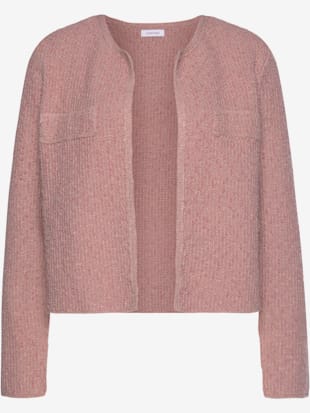 Veste bouclée veste en tricot courte sans fermeture