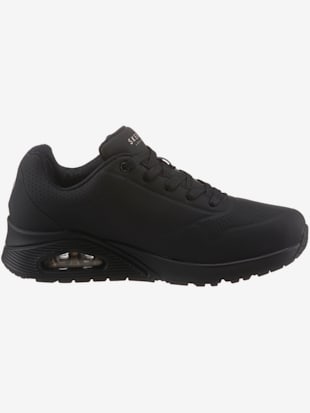Sneakers compensées trotteurs unis tendance, semelle à coussin d'air