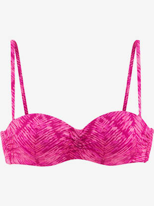 Haut de bikini bandeau à armatures imprimé graphique (Image 6)