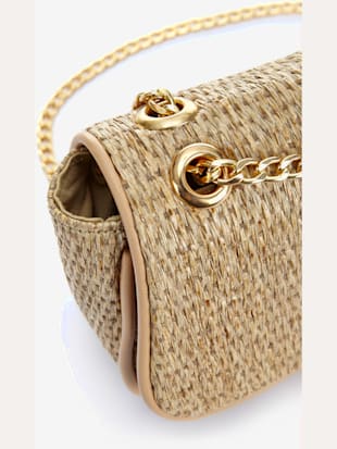 Sac en bandoulière sac à main estival avec détails couleur or et petite poche intérieure