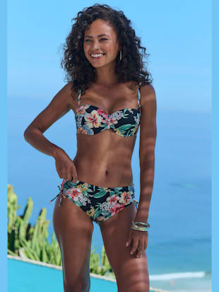 Haut de bikini bandeau à armatures imprimé floral : chaque pièce est unique (Image 1)