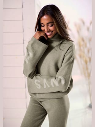 Sweater sweatshirt en tricot doux et élastique