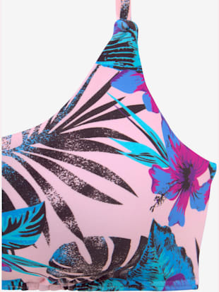 Haut de bikini bustier imprimé floral