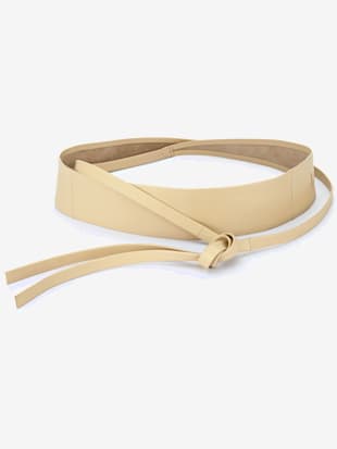 Ceinture cuir doux, coleur crème - HELLINE