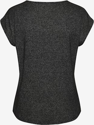 T-shirt à manches courtes bouton brillant à strass au niveau de l'encolure (Image 4)
