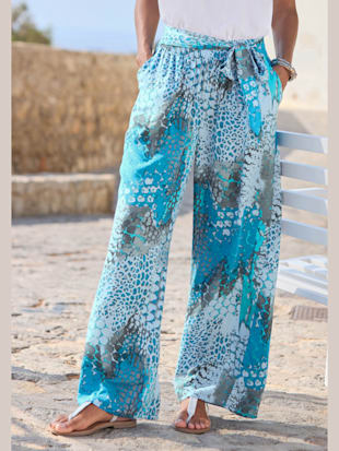 Pantalon ceinture à nouer élastique et fixe (Image 1)