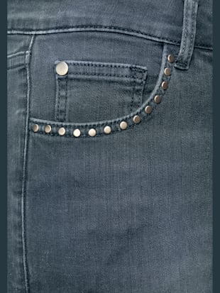 Jean rivets argentés à l'ouverture des poches (Image 6)