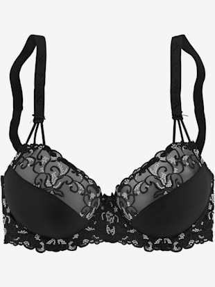 Superbe soutien-gorge à armatures (sans garnissage) avec fine dentelle florale