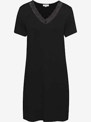 Chemise de nuit t-shirt de nuit court à encolure en v (Image 3)