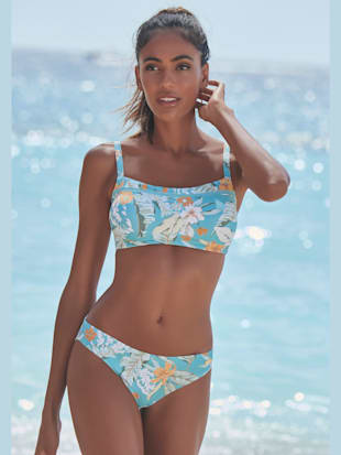 Haut de bikini bustier imprimé tropical tendance