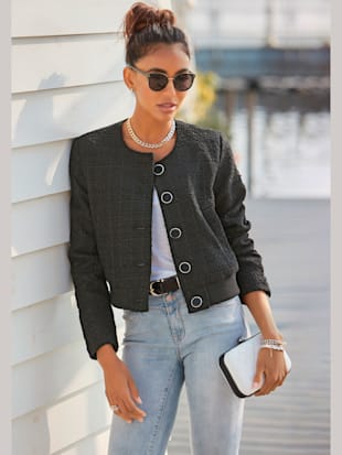 Veste bouclée veste bouclé avec patte de boutonnage devant