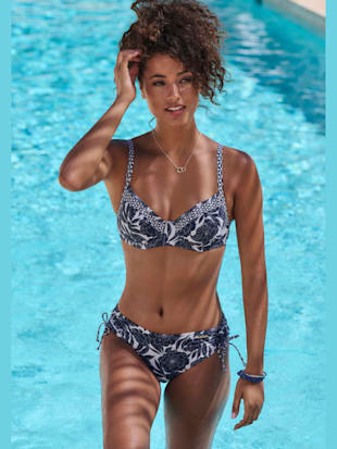 Slip de bain imprimé floral tendance contrasté (Image 1)