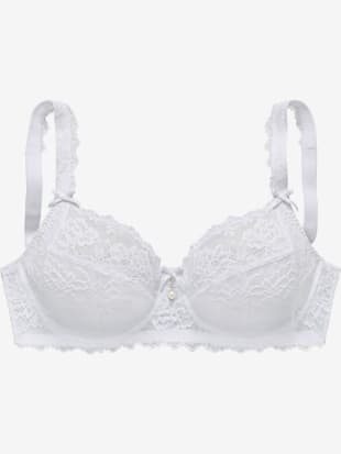 Soutien-gorge à armatures féminin avec nœud décoratif fin et élégante perle au centre devant (Image 2)