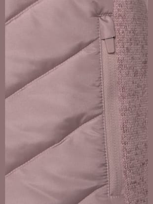 Doudoune manteau matelassé avec tricot polaire doux aux manches