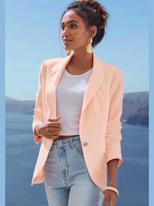 Blazer col à revers tendance et fente au dos (Image 1)