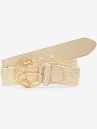 Ceinture élastique avec boucle décorative et détails dorés