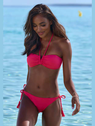 Bikini bandeau structure côtelée tendance (Image 1)