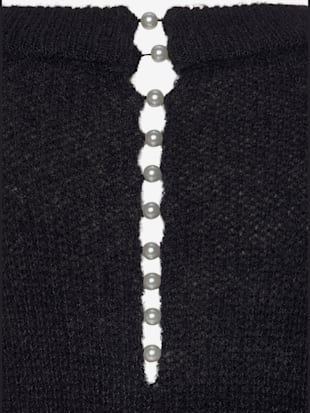 Pull à encolure en v pull en tricot avec perles