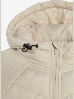 Doudoune manteau matelassé avec tricot polaire doux aux manches