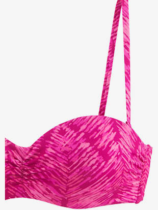 Haut de bikini bandeau à armatures imprimé graphique (Image 7)