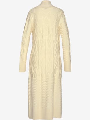 Veste longue en tricot à motif torsadé