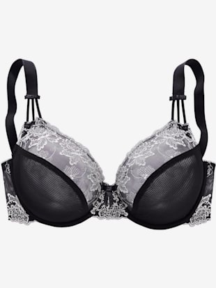 Soutien-gorge à armatures (sans garnissage) avec dentelle brodée sur le haut des bonnets et les côtés