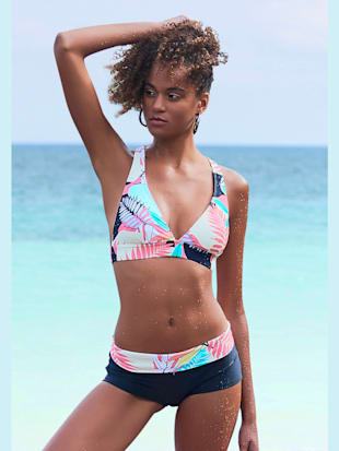 Bikini mini-short imprimé, effet de couleur différent pour chaque pièce (Image 2)