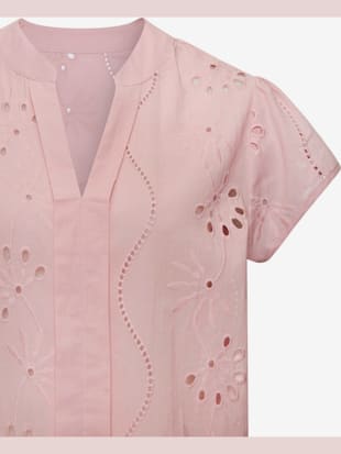 Chemisier en dentelle chemisier d'été léger avec broderie ajourée (Image 3)