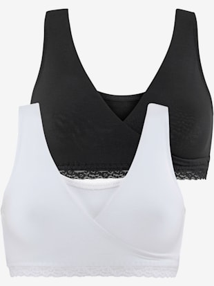 Soutien-gorge pour allaitement lot de 2 soutiens-gorge allaitement sans armatures petite fleur (Image 5)