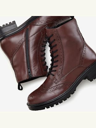 Bottines à lacets en cuir doux (Image 4)