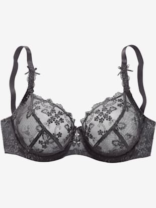 Soutien-gorge à armatures en dentelle brodée transparente