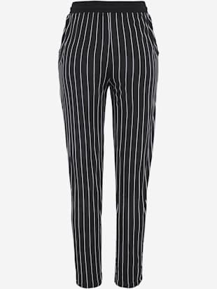 Pantalon de plage pantalon en tissu avec rayures en noir et blanc