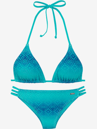 Bikini triangle broderie ajourée tendance avec dégradé de couleurs (Image 2)