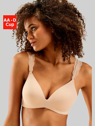 Soutien-gorge push-up, bretelles en dentelle fine