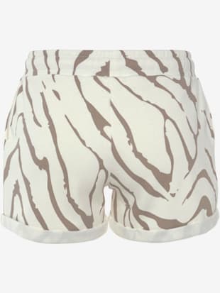 Short décontracté short avec motif zèbre