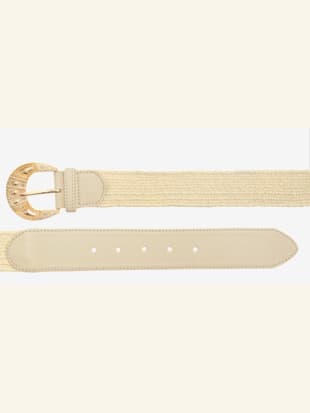 Ceinture élastique avec boucle décorative et détails dorés