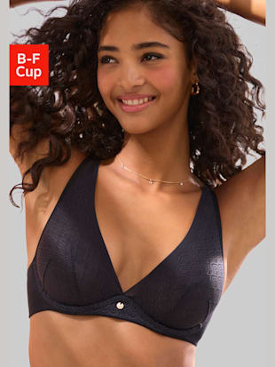 Soutien-gorge à armatures tendance au design high-apex tendance avec petit accessoire métallique au centre devant (Image 2)