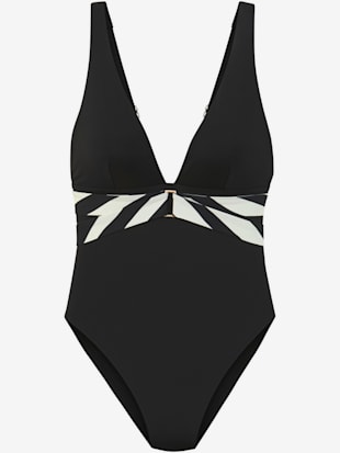 Maillot de bain style uni moderne avec détails contrastés (Image 3)