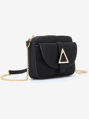 Mini-sac tendance avec détails chaînes couleur or sur la bandoulière et boucle triangulaire (Image 2)