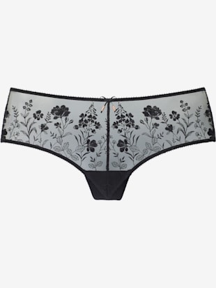 Tanga panty féminin avec de belles fleurs en dentelle brodée élégante