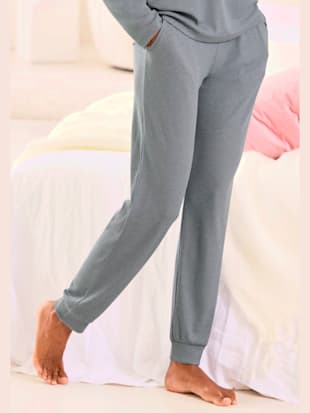 Bas de pyjama pantalon en tricot côtelé