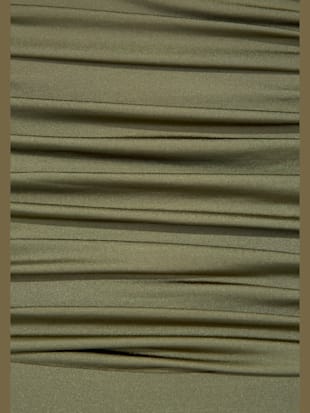 Maillot de bain style uni avec accessoire couleur or (Image 5)